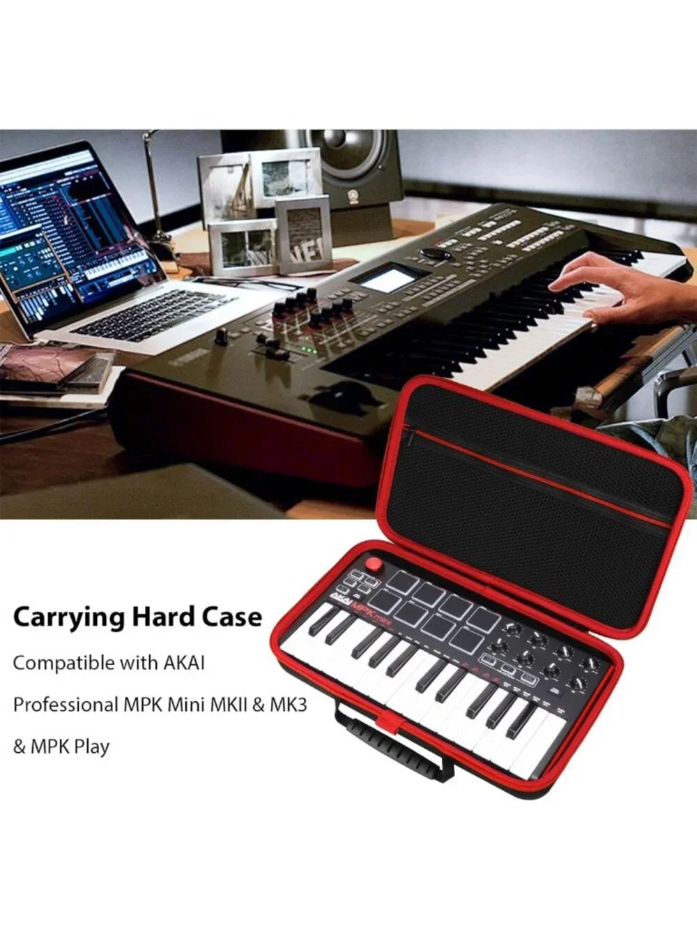 Protective Carrying Case for USB MIDI Keyboard Controller - Fits 25-Key Models